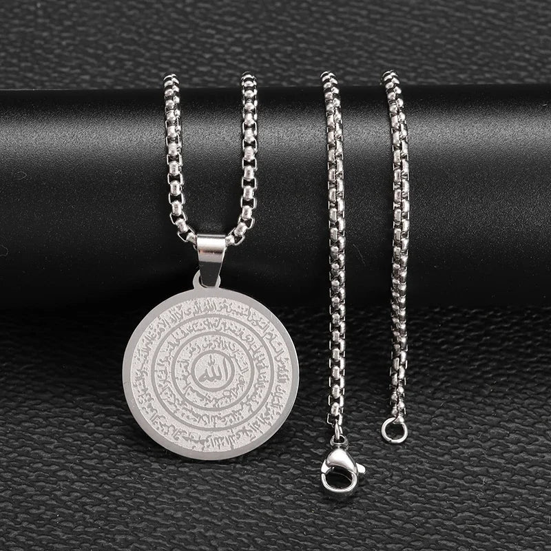 Couleur or musulman Allah Coran pendentif collier hommes femmes mode foi islam bijoux religieux Ramadan cadeaux