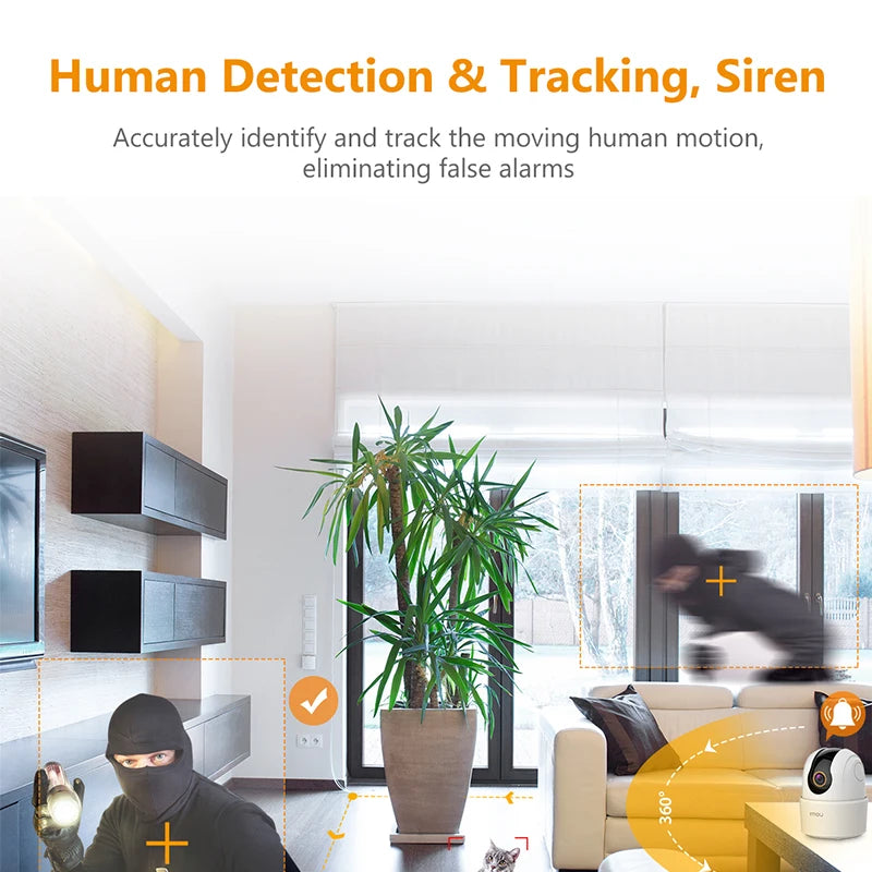 Caméra Wifi Conversation bidirectionnelle Surveillance Sécurité Couverture à 360° Portection Vision nocturne Caméra de suivi intelligente