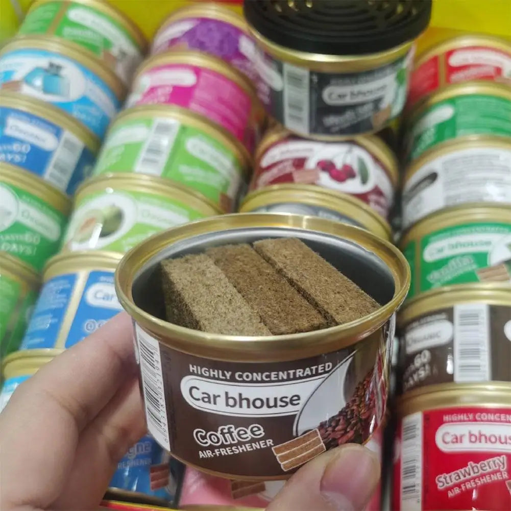 Arôme de voiture Désodorisants de voiture Parfum Blocs de bois en conserve Saveur de café Aromathérapie automatique longue durée Fournitures de déodorant de voiture