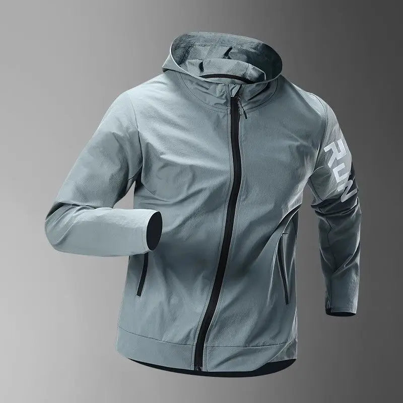 Men's Running Jacket Windbreaker Windproof Water-Resistant Training Suitable Autumn Spring Sports Quick-Dry Cycling Man Clothes