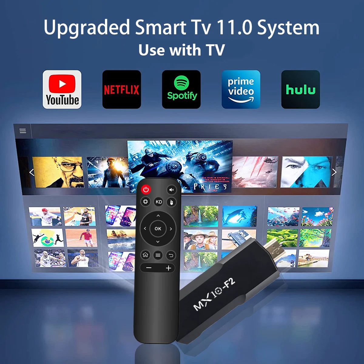 Clés TV 1gb 8gb 1 unité android 2025 stb mx10 F2 tv box android 4k eu android tv