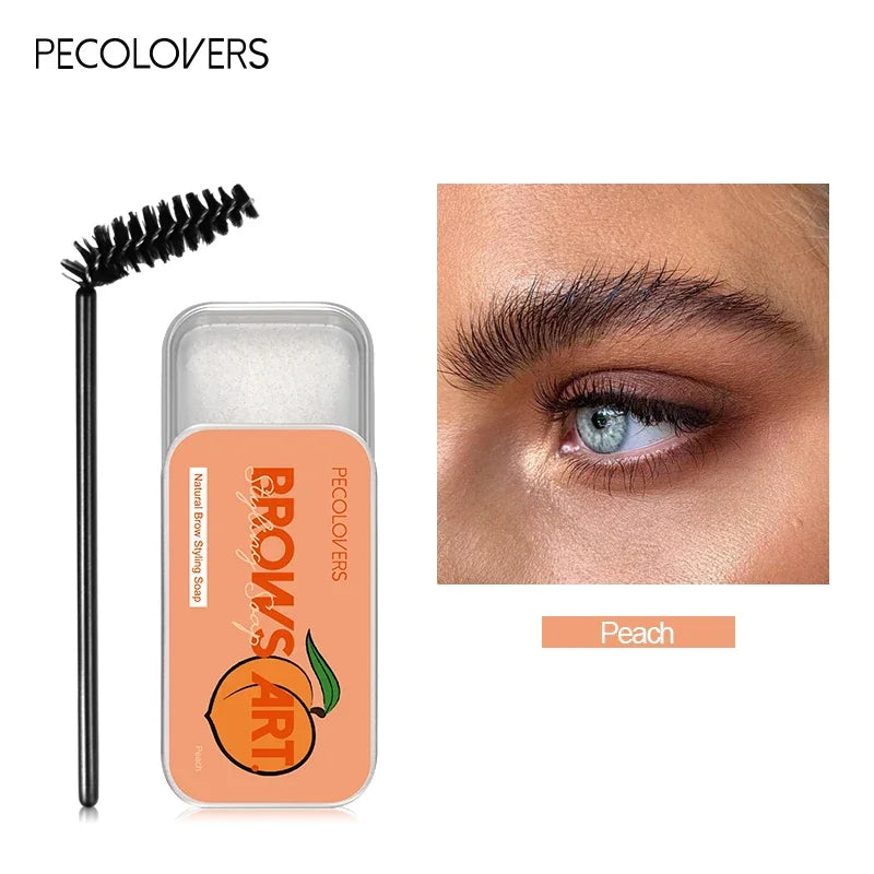 1Pcs Natural Transparent Pomade Eyebrow Styling Soap Sourcils Gel Wax Fixer Avec Pinceau Maquillage pour Femmes Cosmétiques à Sourcils