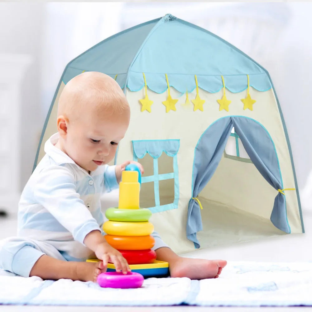 Tente pour enfants Jeux d’intérieur et d’extérieur Jardin Tipi Princess Castle Folding Cubby Toys Tents Enfant Room House Tipi Playhouse
