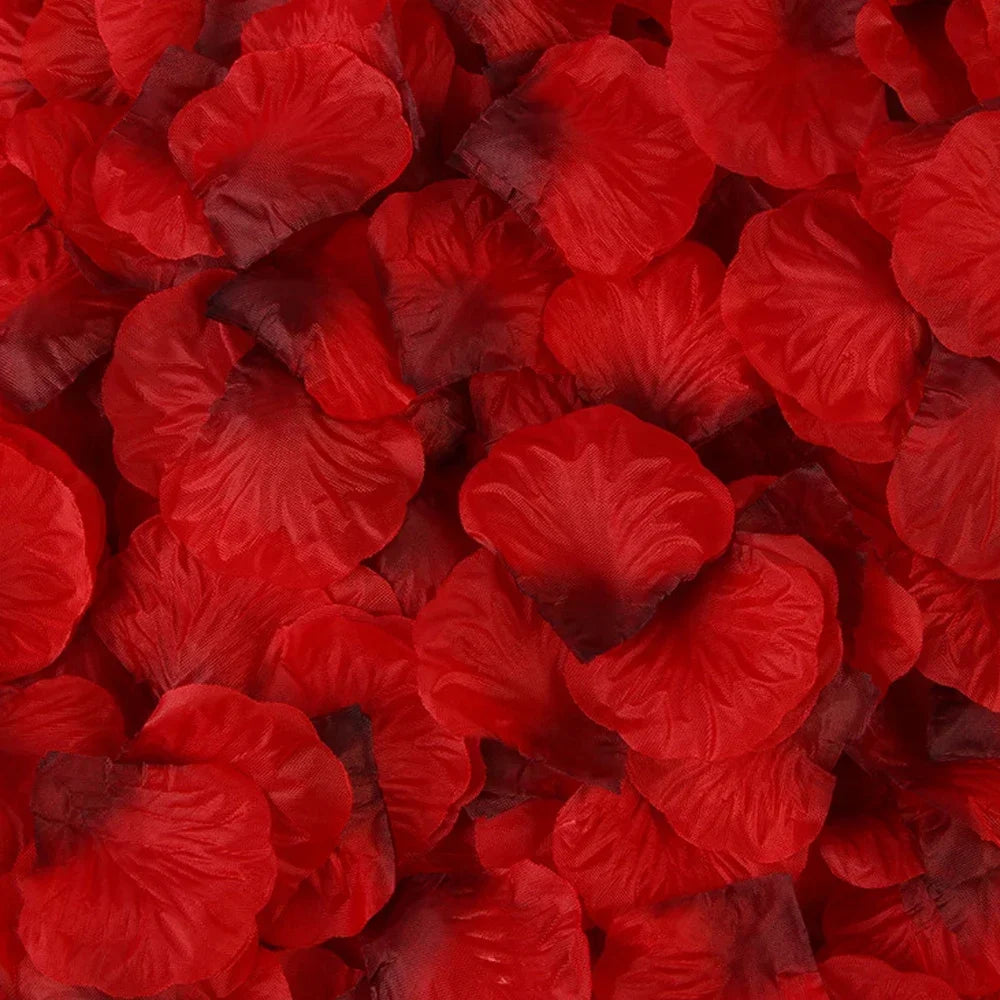 100-500Pcs Top Coloré Artificiel Faux Pétales De Rose Rouge Blanc Or Roses Pétales Fleurs Romantique Fête De Mariage Décoration De La Saint-Valentin