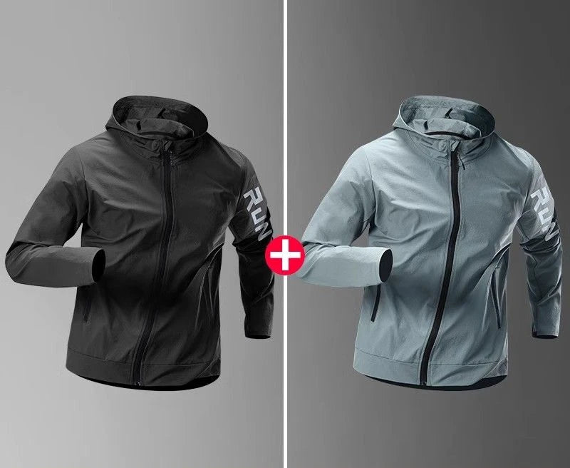 Men's Running Jacket Windbreaker Windproof Water-Resistant Training Suitable Autumn Spring Sports Quick-Dry Cycling Man Clothes