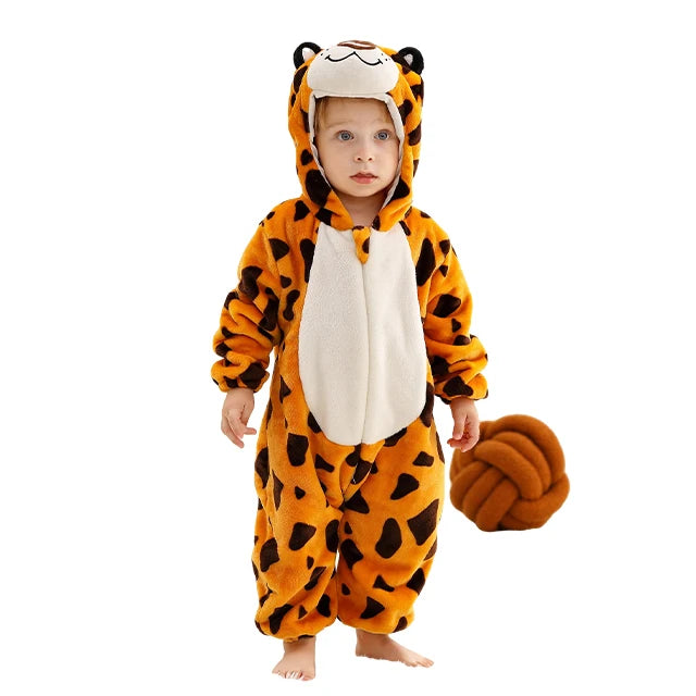 MICHLEY Carnaval Hiver Bébé Barboteuses À Capuche Flanelle Tout-petit Vêtements Pour Bébés Bodys D’Ensemble Combinaison Costume Pour Enfants Fille Garçon