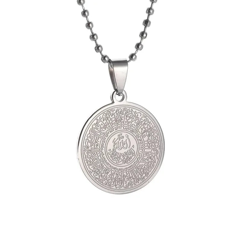 Couleur or musulman Allah Coran pendentif collier hommes femmes mode foi islam bijoux religieux Ramadan cadeaux