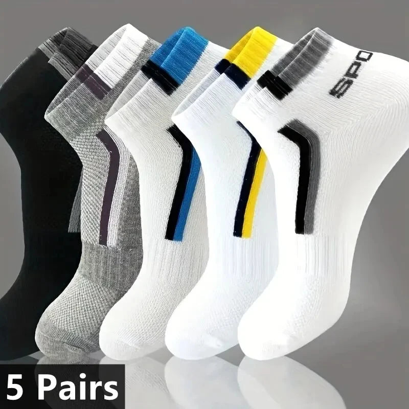 20/10/6/5/4/3/1pairs Chaussettes de cheville confortables respirantes en coton de mode pour hommes, chaussettes d’été pour hommes