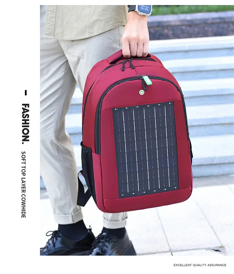 Durable, imperméable, élégant, à la mode, LED, Designer, sac à dos à énergie solaire Sac A Dos avec port USB