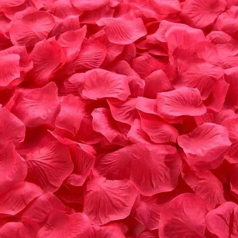 100-500Pcs Top Coloré Artificiel Faux Pétales De Rose Rouge Blanc Or Roses Pétales Fleurs Romantique Fête De Mariage Décoration De La Saint-Valentin