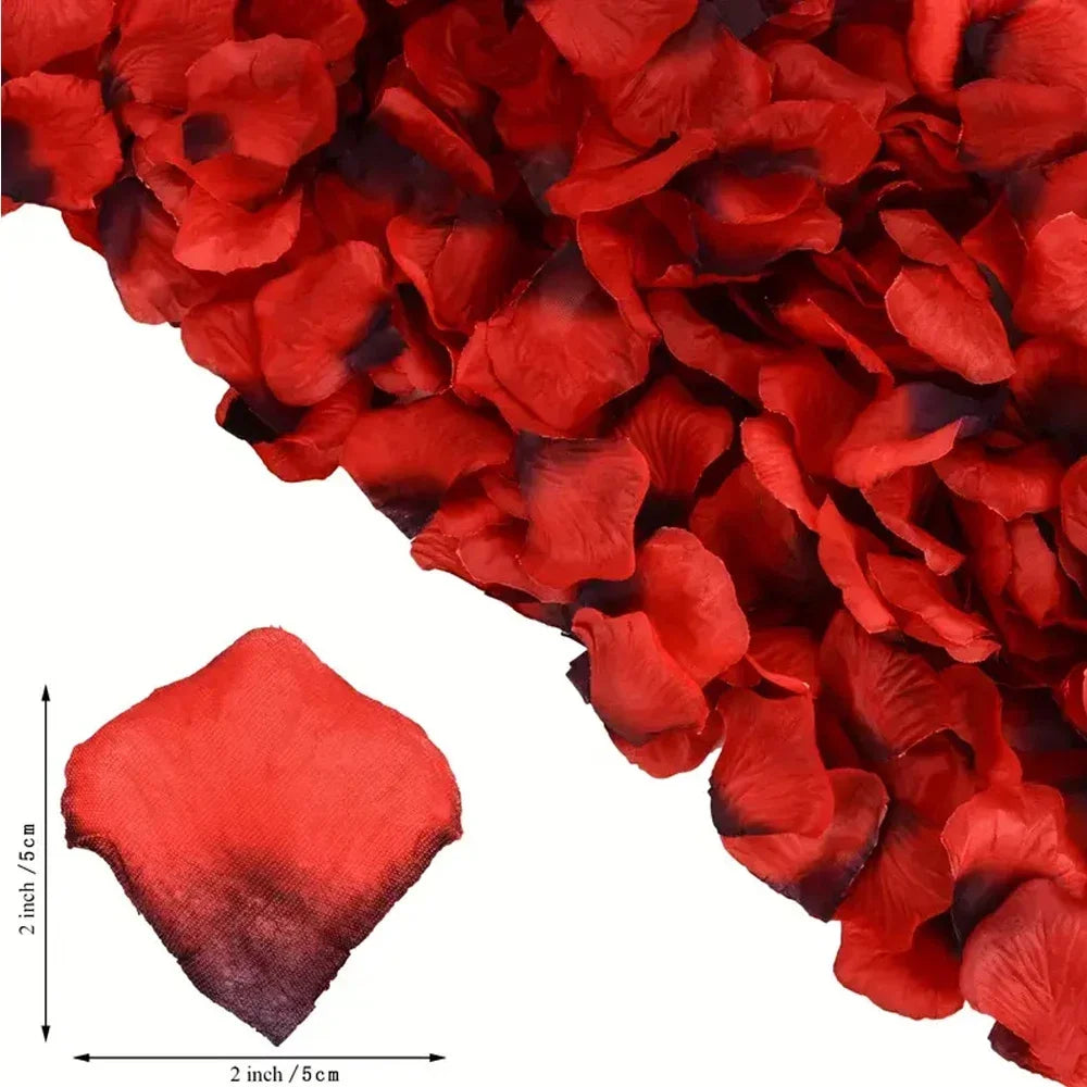 100-500Pcs Top Coloré Artificiel Faux Pétales De Rose Rouge Blanc Or Roses Pétales Fleurs Romantique Fête De Mariage Décoration De La Saint-Valentin
