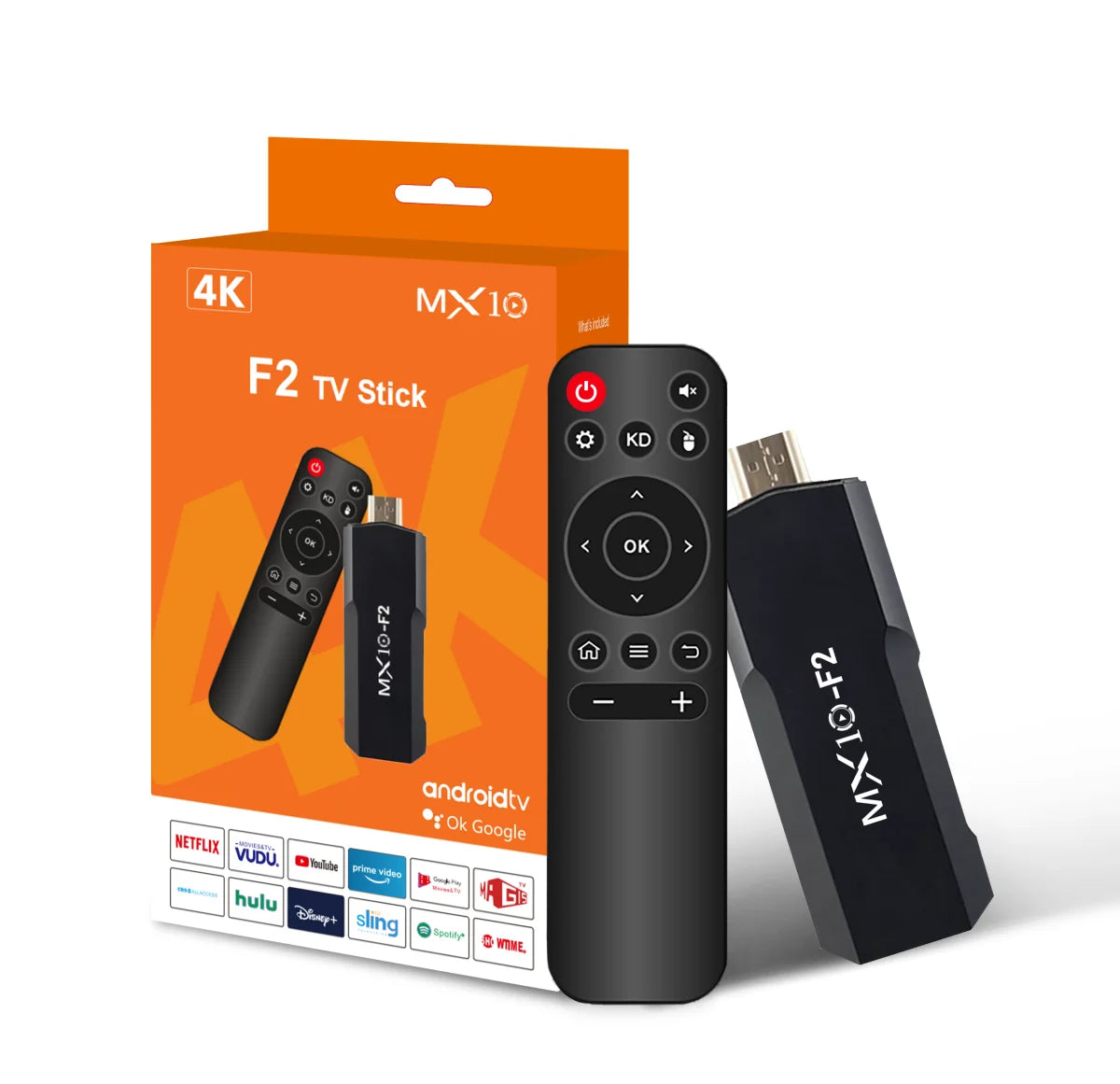 Clés TV 1gb 8gb 1 unité android 2025 stb mx10 F2 tv box android 4k eu android tv