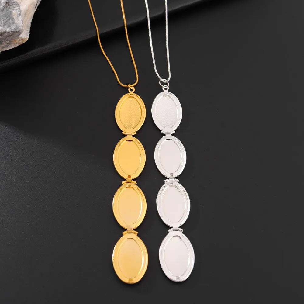 1 pièce de cadre photo islamique d’Allah Coran Collier pendentif pour hommes et femmes peut être placé Photo Mode Bijoux religieux Cadeau