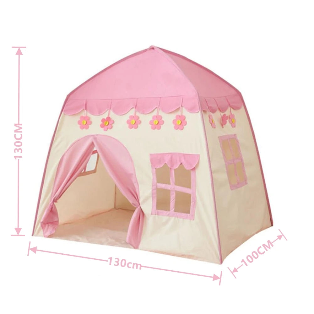 Tente pour enfants Jeux d’intérieur et d’extérieur Jardin Tipi Princess Castle Folding Cubby Toys Tents Enfant Room House Tipi Playhouse