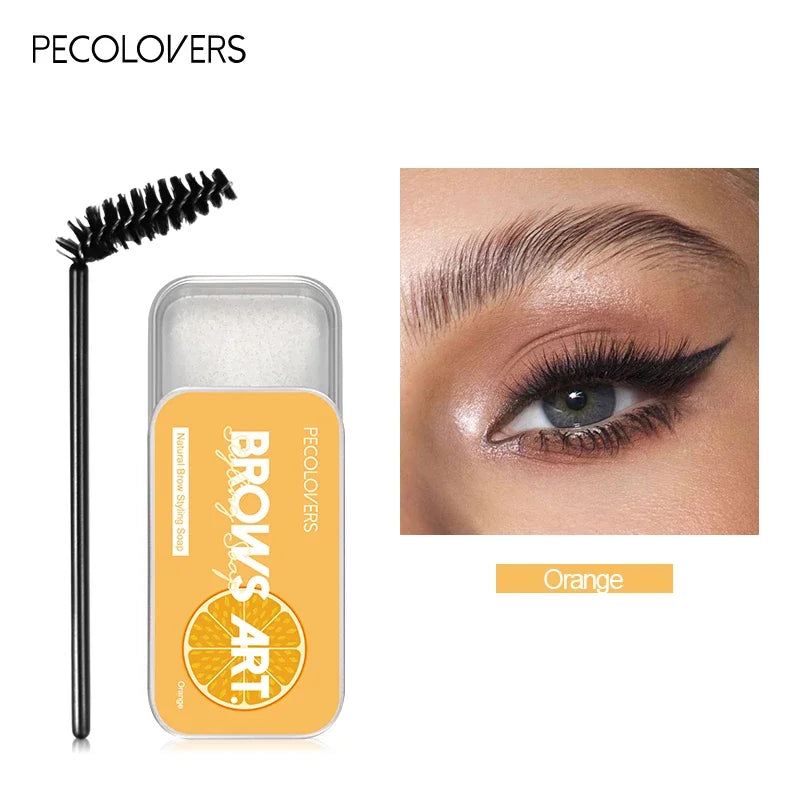 1Pcs Natural Transparent Pomade Eyebrow Styling Soap Sourcils Gel Wax Fixer Avec Pinceau Maquillage pour Femmes Cosmétiques à Sourcils