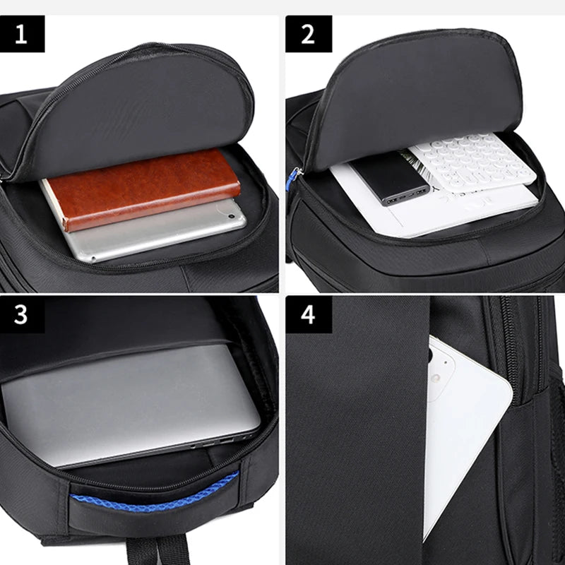 Sac à dos pour homme Oxford Sac à dos imperméable Sac d’ordinateur d’affaires Sac à dos de voyage de loisirs Sac à dos pour étudiant du secondaire