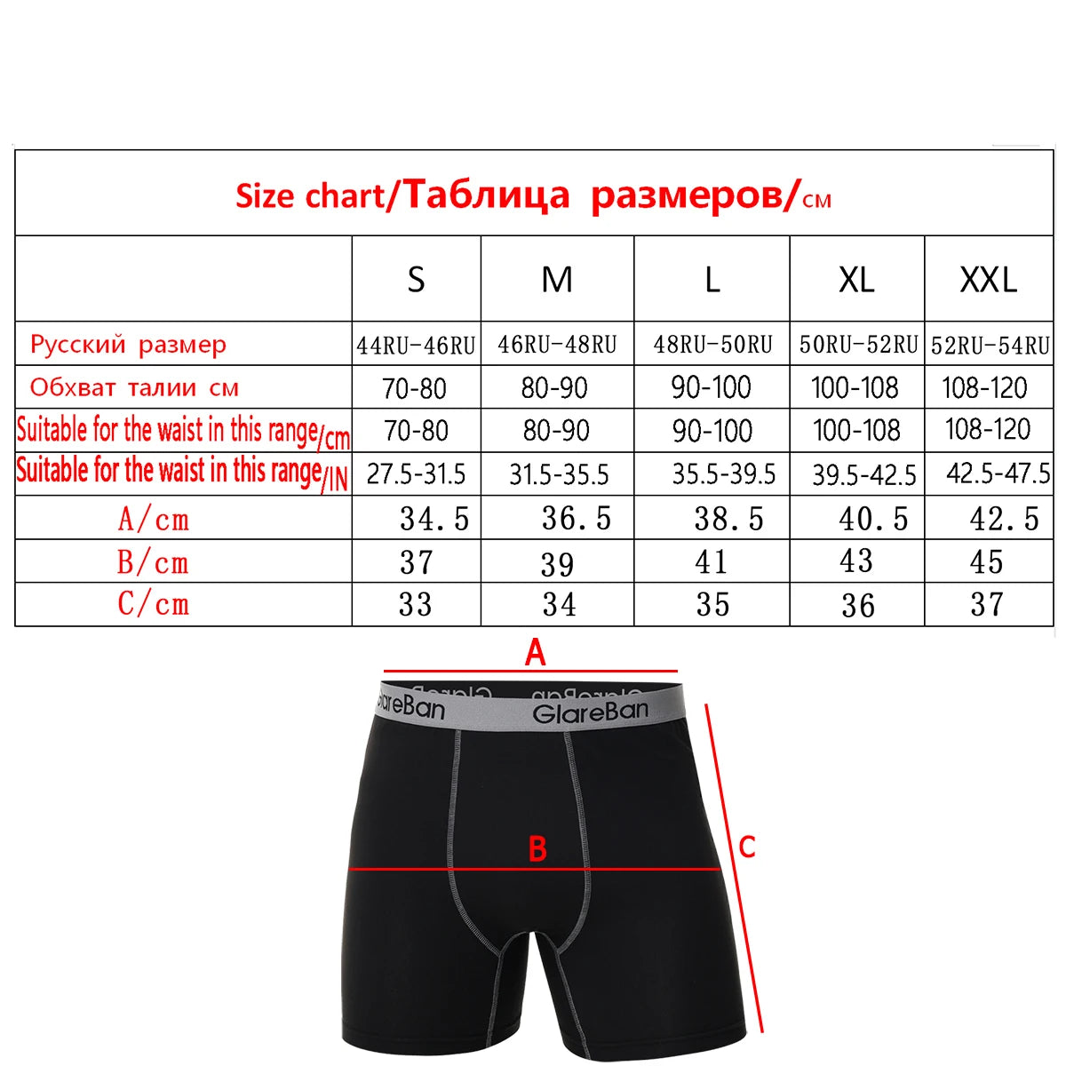 4pcs Set Mid-Long Boxer Shorts Hommes Sous-vêtements Homme Sous-vêtements pour Hommes Homme Boxershorts Slips Soft Panties Marque Sexy