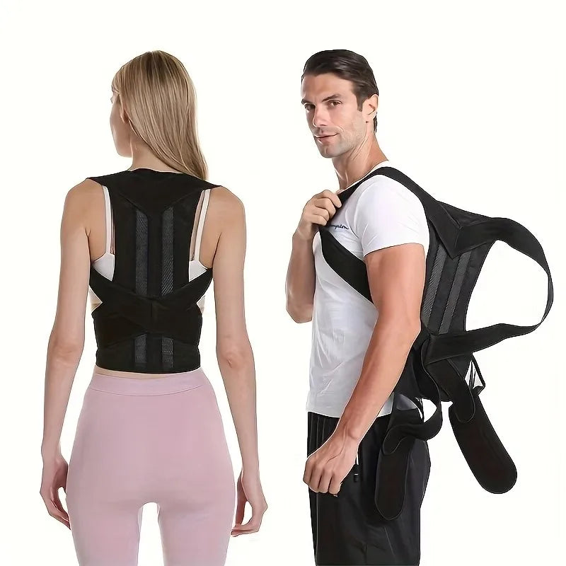 Support de clavicule d’attelle de posture du dos, entraîneur de dos réglable unisexe, commandez une taille au-dessus,correcteur de posture