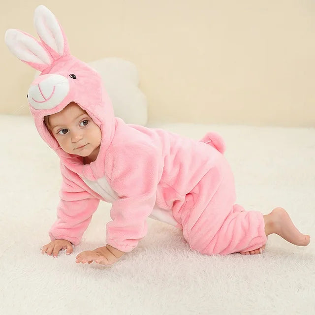 MICHLEY Carnaval Hiver Bébé Barboteuses À Capuche Flanelle Tout-petit Vêtements Pour Bébés Bodys D’Ensemble Combinaison Costume Pour Enfants Fille Garçon