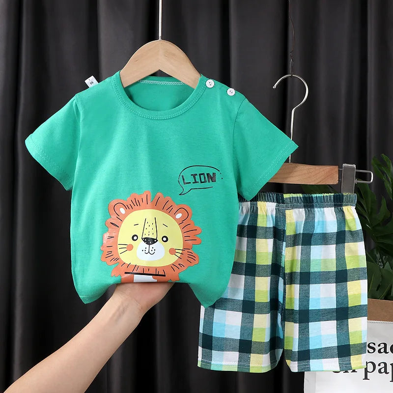 1 2 3 ans Vêtements pour bébés Filles Garçons Costume en coton pour enfants Ensembles de deux vêtements pour bébés Vêtements pour bébés nouveau-nés