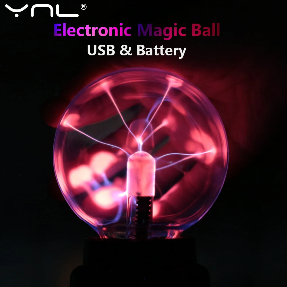 3 pouces nouveauté verre magique plasma boule lampe 220V tactile atmosphère sensible veilleuse enfants anniversaire Noël cadeau éclairage