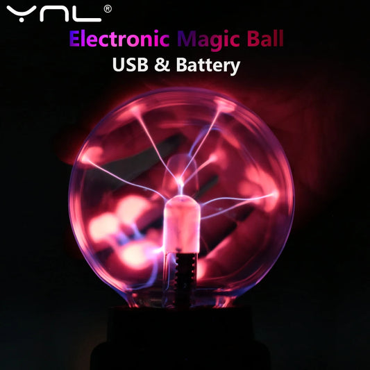 3 pouces nouveauté verre magique plasma boule lampe 220V tactile atmosphère sensible veilleuse enfants anniversaire Noël cadeau éclairage