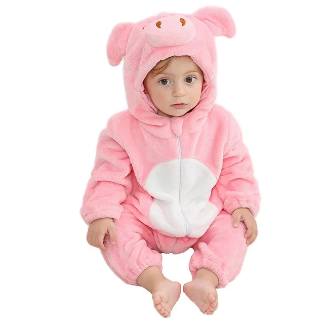 MICHLEY Carnaval Hiver Bébé Barboteuses À Capuche Flanelle Tout-petit Vêtements Pour Bébés Bodys D’Ensemble Combinaison Costume Pour Enfants Fille Garçon