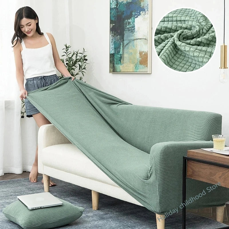 Housse extensible Jacquard pour canapé d'angle, pour salon, compatible avec canapé d'angle