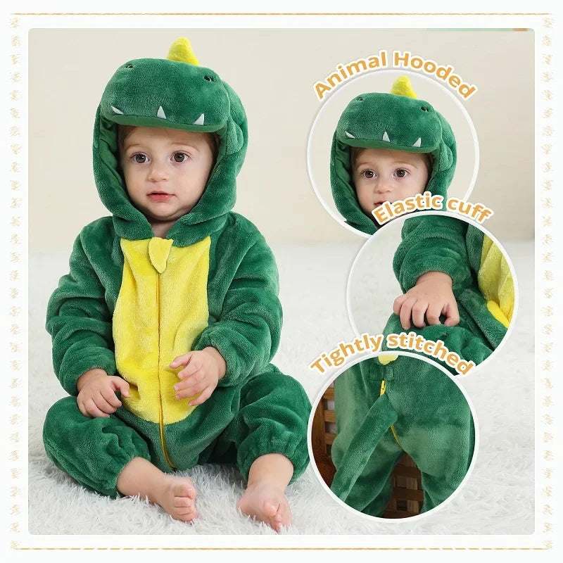 MICHLEY Carnaval Hiver Bébé Barboteuses À Capuche Flanelle Tout-petit Vêtements Pour Bébés Bodys D’Ensemble Combinaison Costume Pour Enfants Fille Garçon