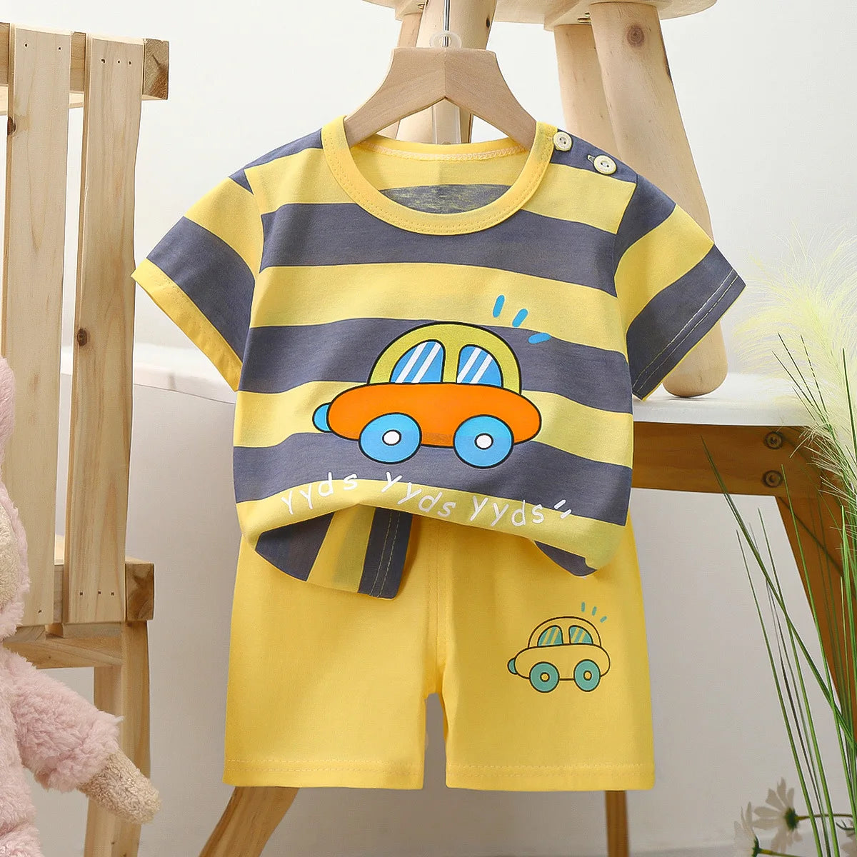1 2 3 ans Vêtements pour bébés Filles Garçons Costume en coton pour enfants Ensembles de deux vêtements pour bébés Vêtements pour bébés nouveau-nés