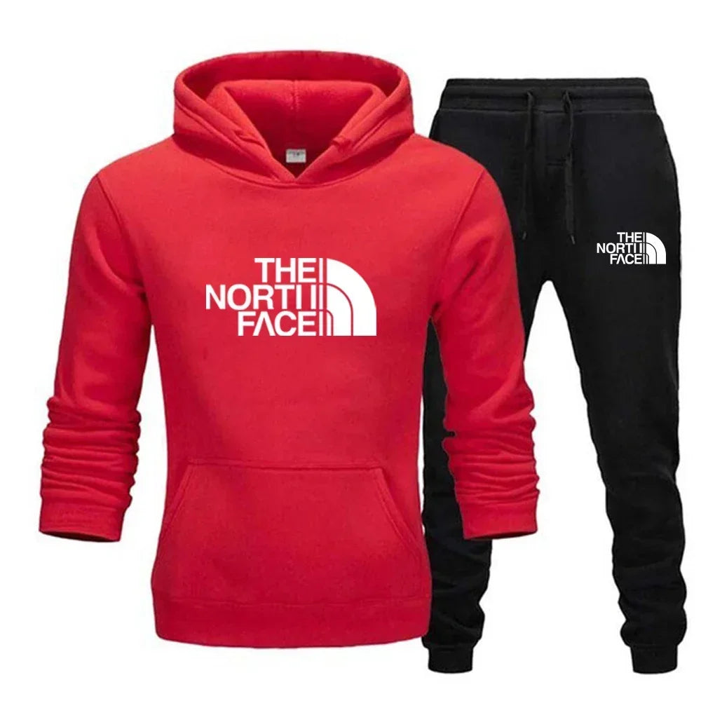 Mode printemps et automne sweat à capuche + pantalon de survêtement pour hommes et femmes ensemble deux pièces, un nouveau costume de sport de loisirs pour hommes de jogging en plein air