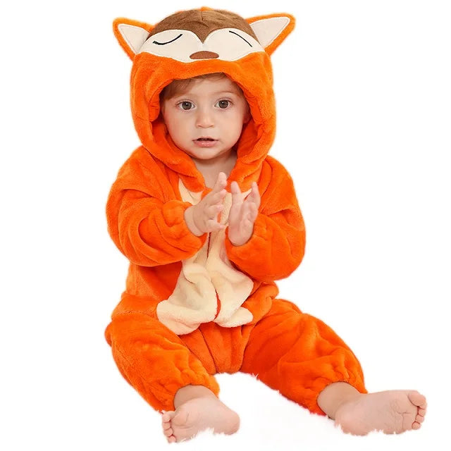 MICHLEY Carnaval Hiver Bébé Barboteuses À Capuche Flanelle Tout-petit Vêtements Pour Bébés Bodys D’Ensemble Combinaison Costume Pour Enfants Fille Garçon