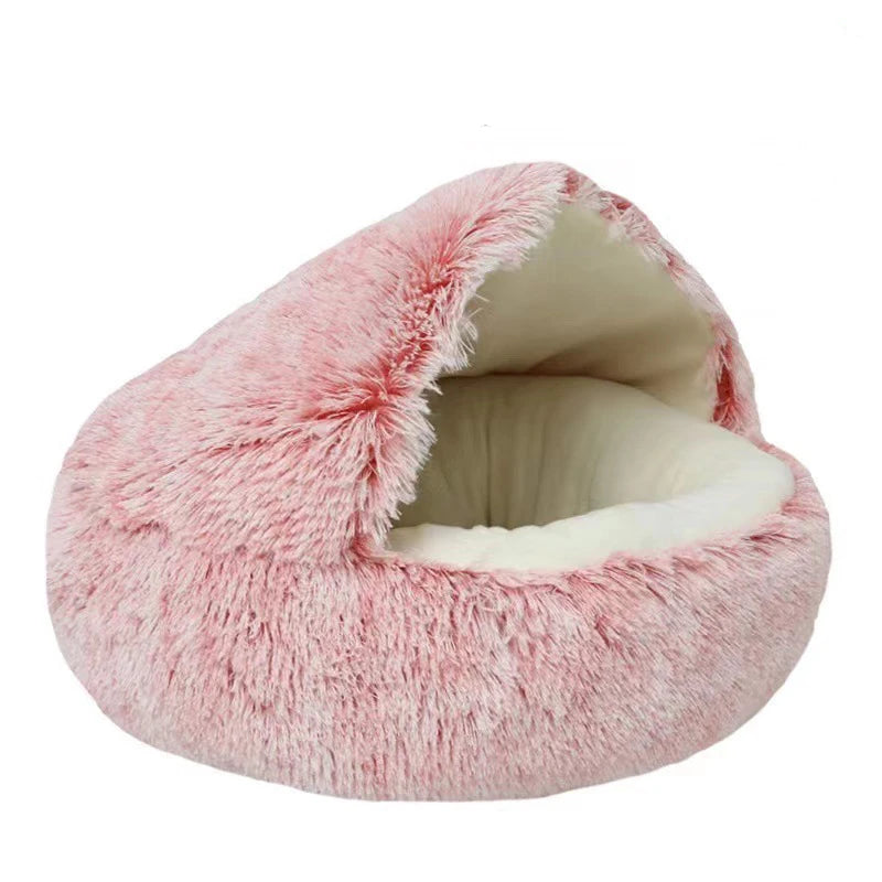 Lit pour chat, matelas pour animaux de compagnie, lit douillet et chaud en peluche avec housse, nid rond pour chat, chien ou chaton, idéal pour les petits chiens.