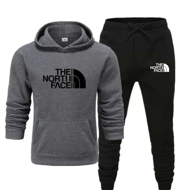 Mode printemps et automne sweat à capuche + pantalon de survêtement pour hommes et femmes ensemble deux pièces, un nouveau costume de sport de loisirs pour hommes de jogging en plein air