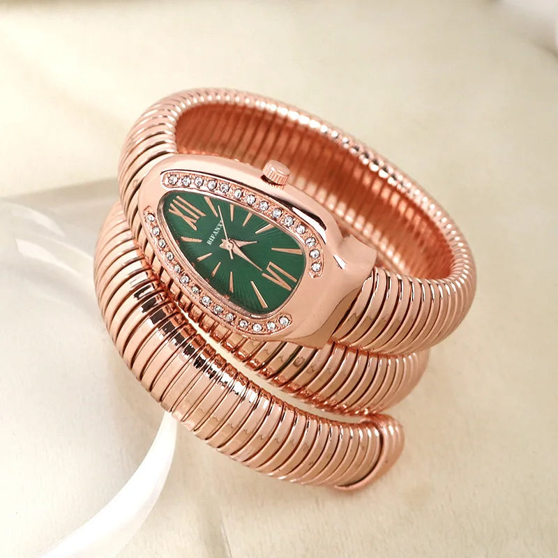 Bracelet unique en forme de serpent Design Beauté Montres-bracelets Différence Quartz Montre Femmes Imperméable Exquise AAA Montre pour Dames