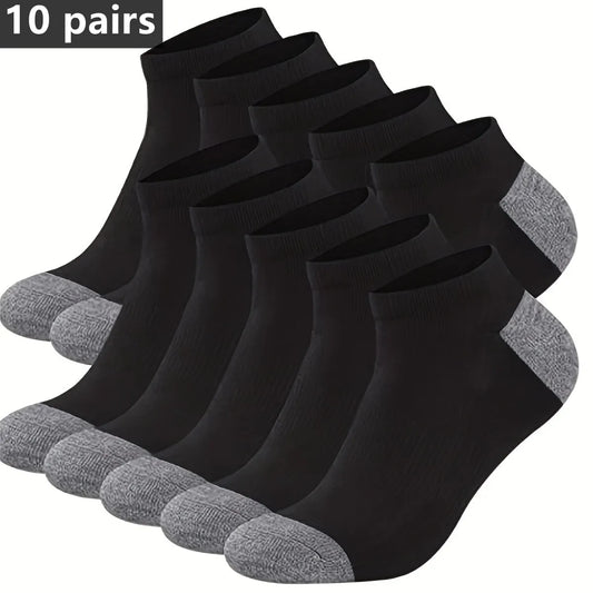 20/10/6/5/4/3/1pairs Chaussettes de cheville confortables respirantes en coton de mode pour hommes, chaussettes d’été pour hommes