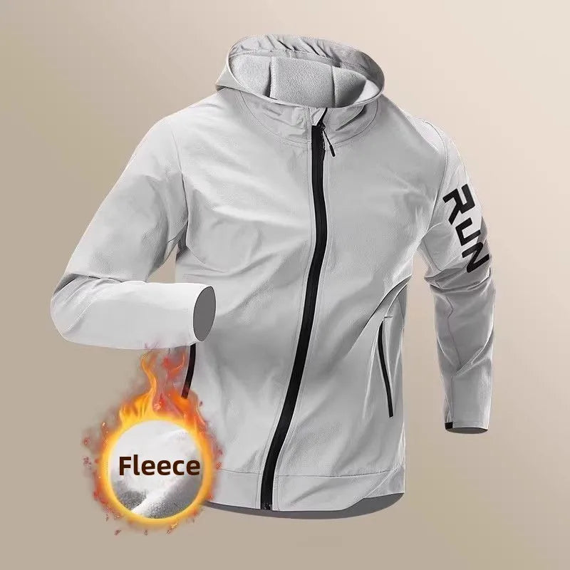 Men's Running Jacket Windbreaker Windproof Water-Resistant Training Suitable Autumn Spring Sports Quick-Dry Cycling Man Clothes