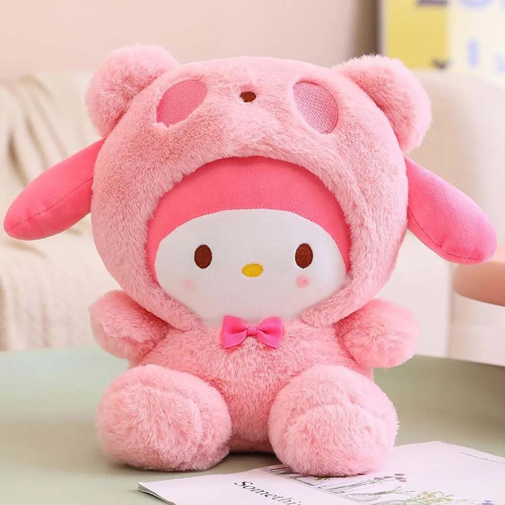 25cm Anime Sanrio Peluche Poupée Jouets Kawaii Hello Kitty Kuromi My Melody Cinnamoroll Dessin animé Mignon Peluche Peluche Jouets Cadeaux pour enfants