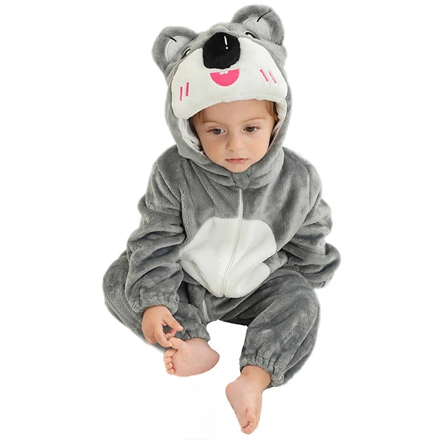 MICHLEY Carnaval Hiver Bébé Barboteuses À Capuche Flanelle Tout-petit Vêtements Pour Bébés Bodys D’Ensemble Combinaison Costume Pour Enfants Fille Garçon