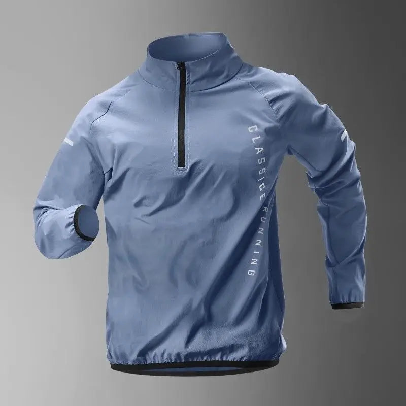 Men's Running Jacket Windbreaker Windproof Water-Resistant Training Suitable Autumn Spring Sports Quick-Dry Cycling Man Clothes