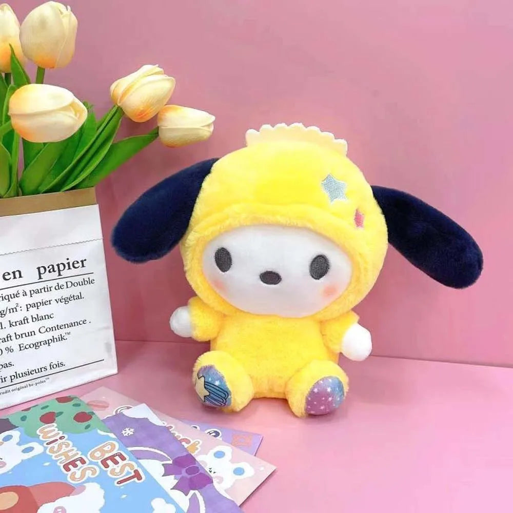 Kawaii Sanrio Peluches Jouet Hello Kitty Cinnamonroll Pochacco Kuromi Poupée en peluche Cos Ours Jouets mignons pour enfants