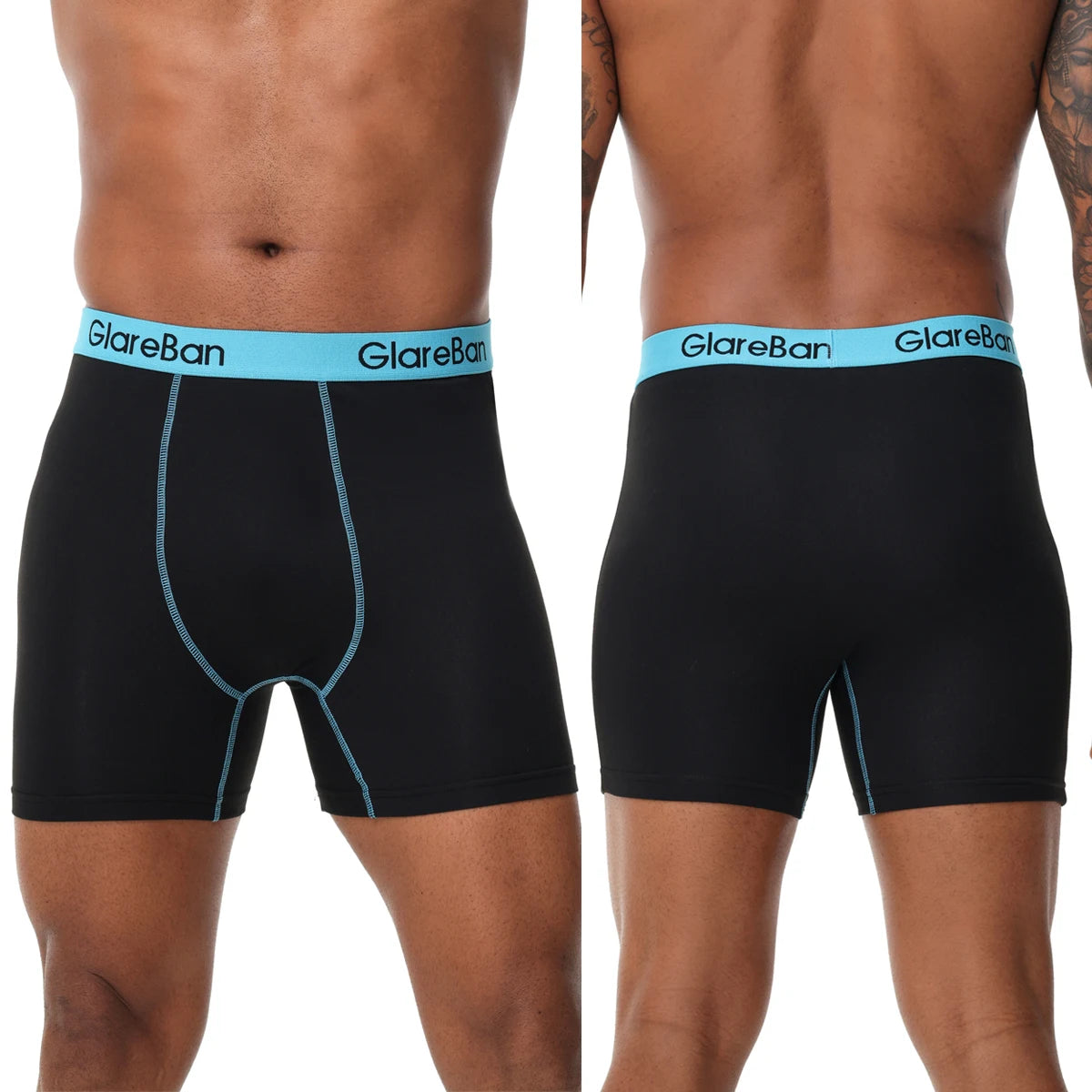 4pcs Set Mid-Long Boxer Shorts Hommes Sous-vêtements Homme Sous-vêtements pour Hommes Homme Boxershorts Slips Soft Panties Marque Sexy