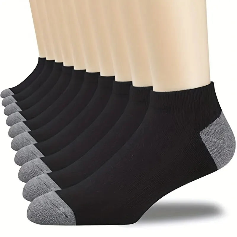 20/10/6/5/4/3/1pairs Chaussettes de cheville confortables respirantes en coton de mode pour hommes, chaussettes d’été pour hommes